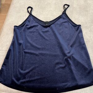 Ann Taylor Midnight Blue velvet Camisole Top